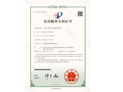 一種便于排水砼管安裝的送料設(shè)備-實(shí)用新型專(zhuān)利證書(shū)(易清華、袁成、黃晶)